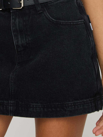 Γυναικεία τζιν φούστα-σορτς – κοντό μήκος, καλλιτεχνικό βινταζ ρετρό στυλ, μίξη πολυεστέρα-ελαστάν, καλοκαίρι 2025