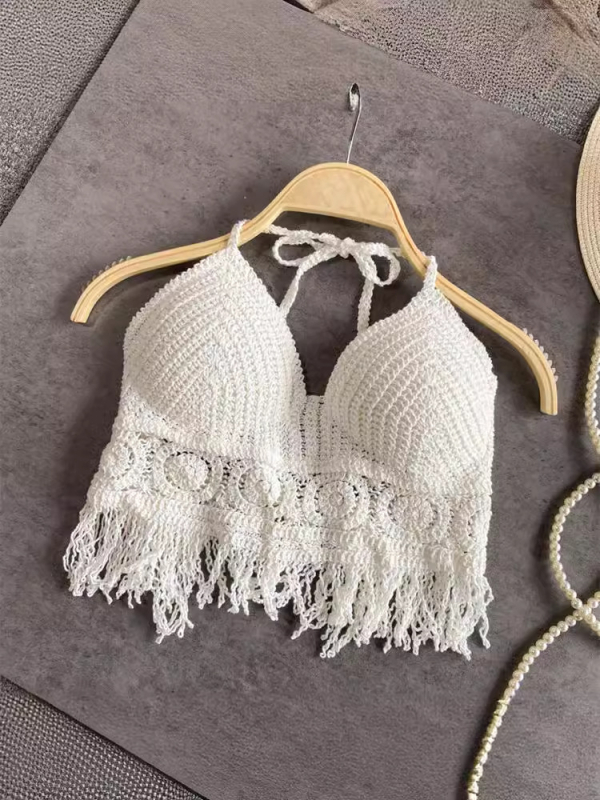 Памучен потник с халтер презрамка, стил слинг, съдържание 90–95% памук, за жени.