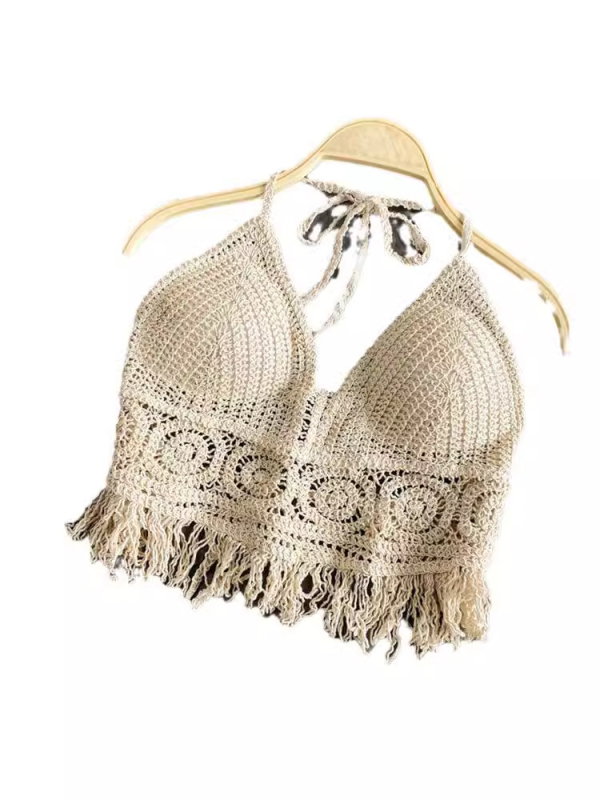 Памучен потник с халтер презрамка, стил слинг, съдържание 90–95% памук, за жени.