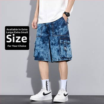 Памучни къси панталони с висока талия, свободна кройка, японски ретро стил, тънка материя