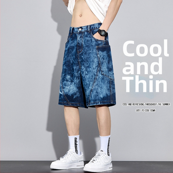 Памучни къси панталони с висока талия, свободна кройка, японски ретро стил, тънка материя