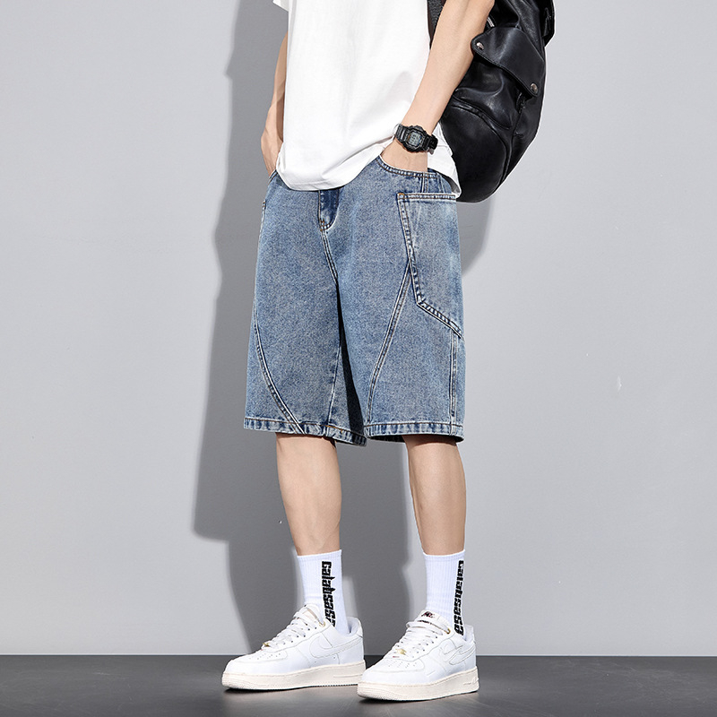 Памучни къси панталони с висока талия, свободна кройка, японски ретро стил, тънка материя