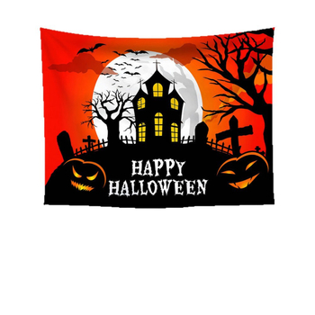 Halloween ατμοσφαιρικό ταπετσαρία υπόβαθρο διακόσμησης, 100% πολυεστέρας, Νορδικός στυλ, ψηφιακή μεταφορά θερμότητας, ορθογώνιο, μοτίβο καρτούν/anime