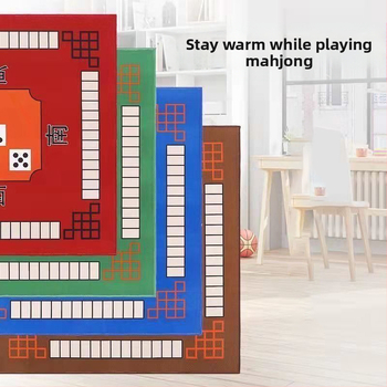 Покривка за маса в новокитайски стил, квадратна, водоустойчива, антихлъзгаща, износоустойчива, геометричен принт