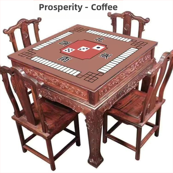 Покривка за маса в новокитайски стил, квадратна, водоустойчива, антихлъзгаща, износоустойчива, геометричен принт