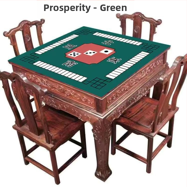 Покривка за маса в новокитайски стил, квадратна, водоустойчива, антихлъзгаща, износоустойчива, геометричен принт