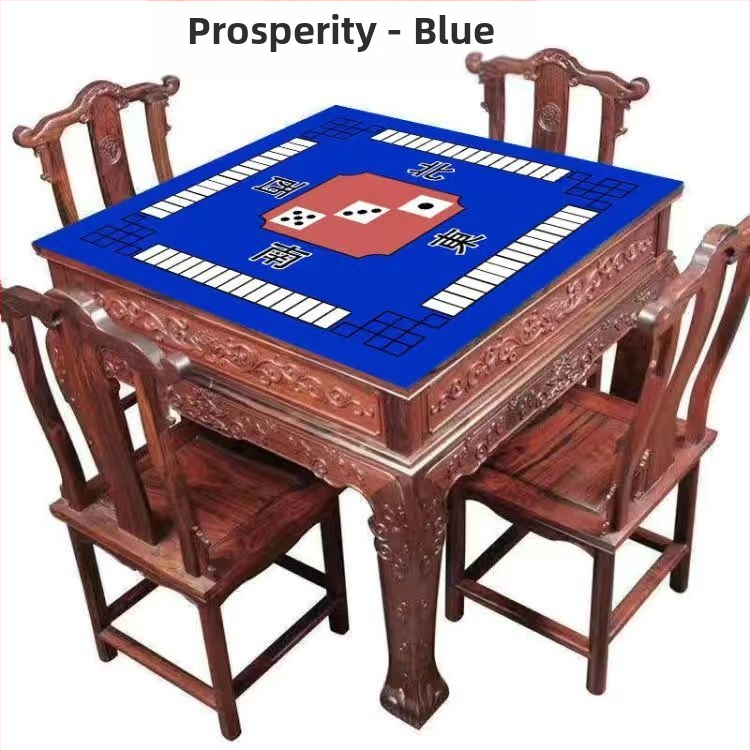 Покривка за маса в новокитайски стил, квадратна, водоустойчива, антихлъзгаща, износоустойчива, геометричен принт