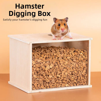 Fából készült hörcsög ásó- és rejtekdoboz — DIY tájkép-készlet, márka Cute love new