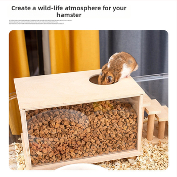 Fából készült hörcsög ásó- és rejtekdoboz — DIY tájkép-készlet, márka Cute love new