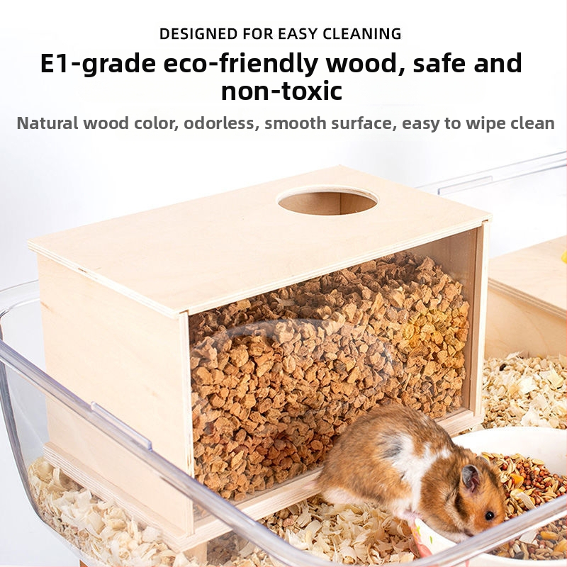 Drevená skrinka na kopanie a úkryt pre hamstera — DIY dekoratív sada, značka Cute love new