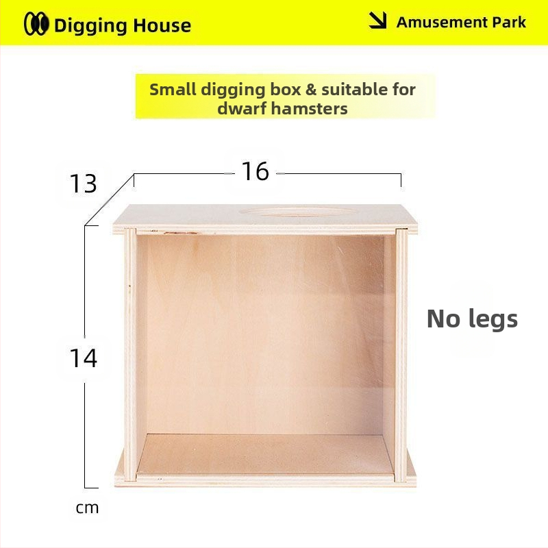 Fából készült hörcsög ásó- és rejtekdoboz — DIY tájkép-készlet, márka Cute love new