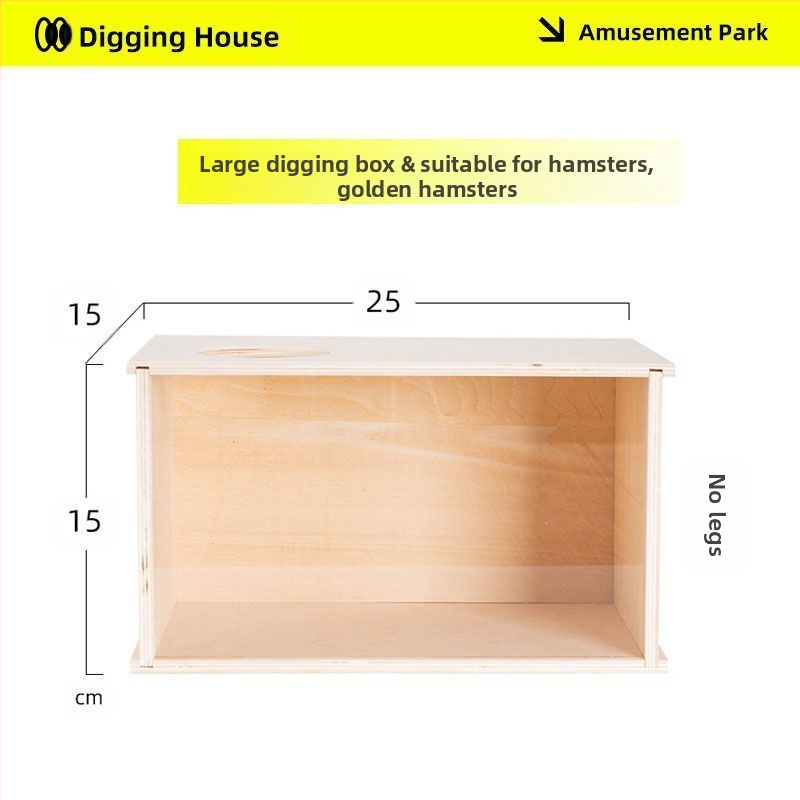 Fából készült hörcsög ásó- és rejtekdoboz — DIY tájkép-készlet, márka Cute love new