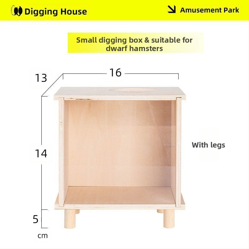 Fából készült hörcsög ásó- és rejtekdoboz — DIY tájkép-készlet, márka Cute love new