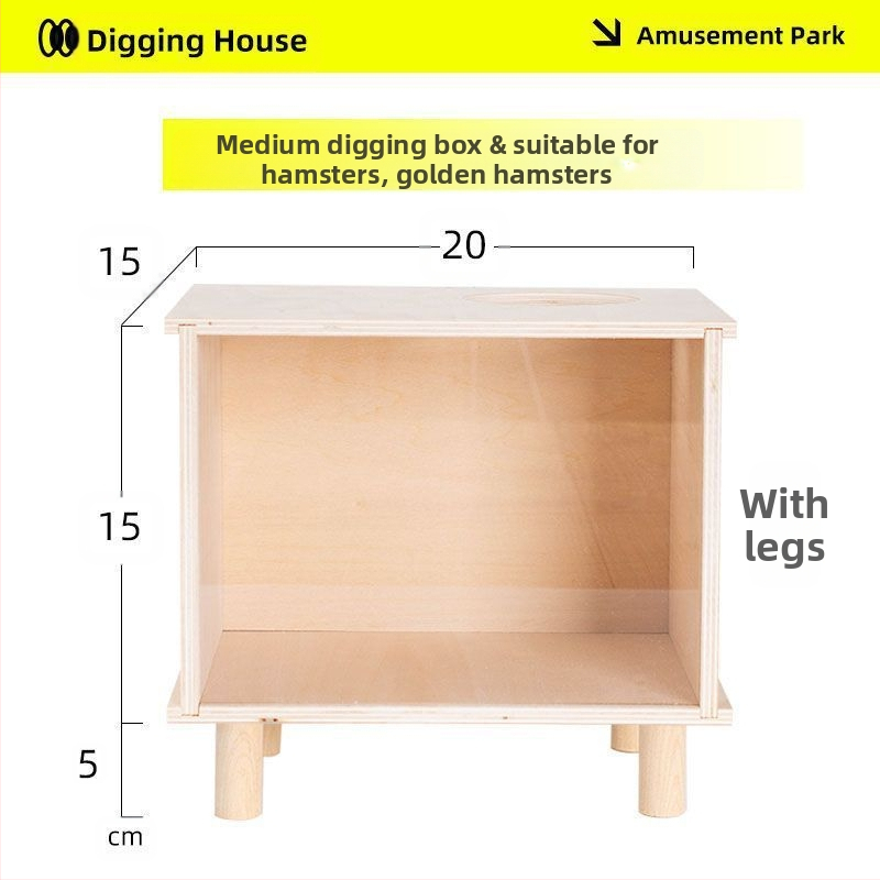 Fából készült hörcsög ásó- és rejtekdoboz — DIY tájkép-készlet, márka Cute love new