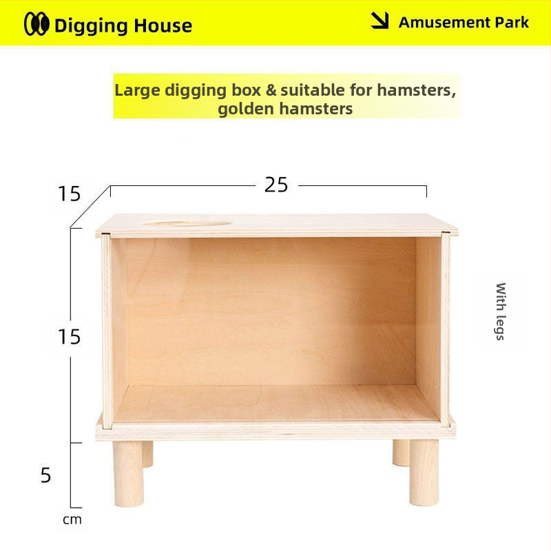 Fából készült hörcsög ásó- és rejtekdoboz — DIY tájkép-készlet, márka Cute love new