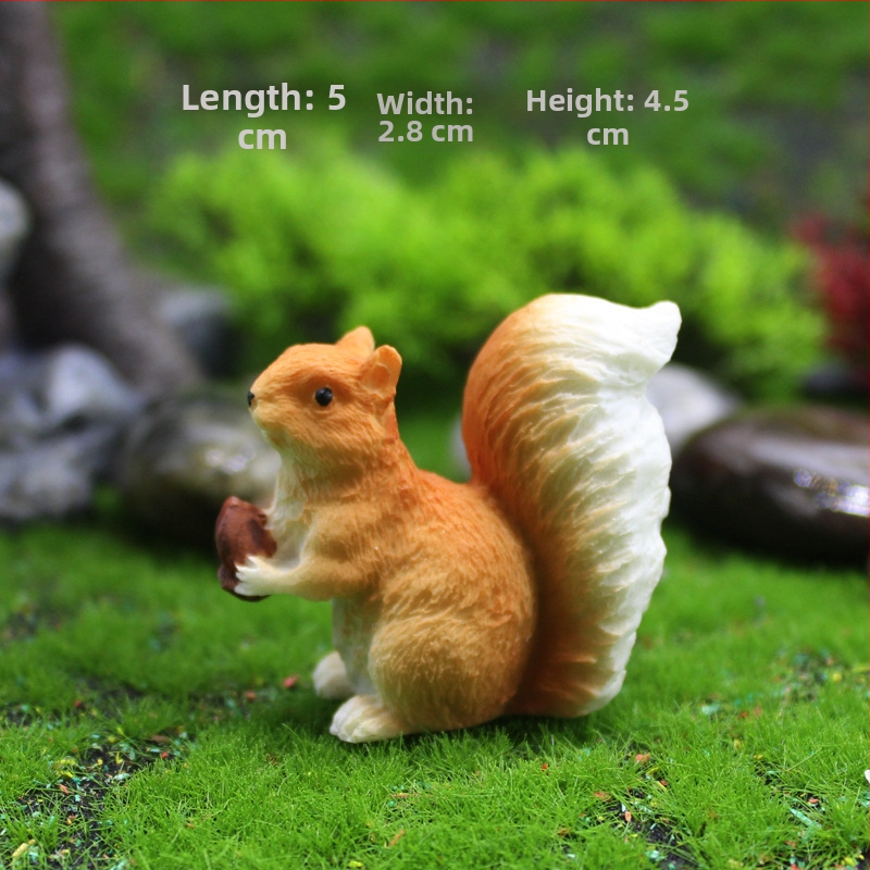 Резинова мини ландшафтна украса за саксия с мъх и сукуленти – декоративен елемент за микро ландшафт, пасторален стил