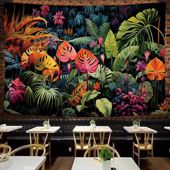 Гоблен: полиестерно влакно, неплетена тъкан, правоъгълна форма, модел: символи, подходящ за дневна, спалня и кабинет