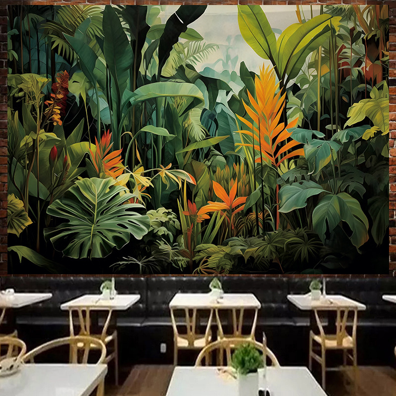 Гоблен: полиестерно влакно, неплетена тъкан, правоъгълна форма, модел: символи, подходящ за дневна, спалня и кабинет