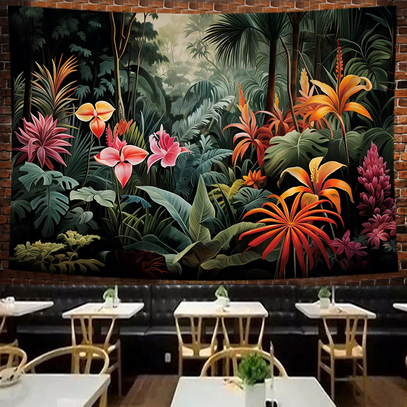 Гоблен: полиестерно влакно, неплетена тъкан, правоъгълна форма, модел: символи, подходящ за дневна, спалня и кабинет