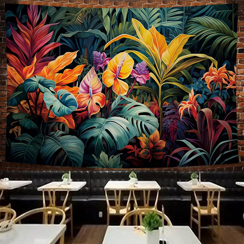 Гоблен: полиестерно влакно, неплетена тъкан, правоъгълна форма, модел: символи, подходящ за дневна, спалня и кабинет