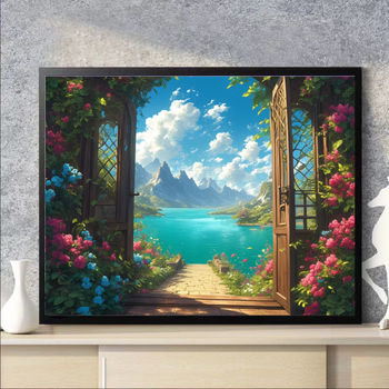 DIY комплект за цифрова маслена живопис — ръчно рисуван по номера, безрамково платно, модерен минималистичен стил, персонализация налична, подходящ за всекидневна