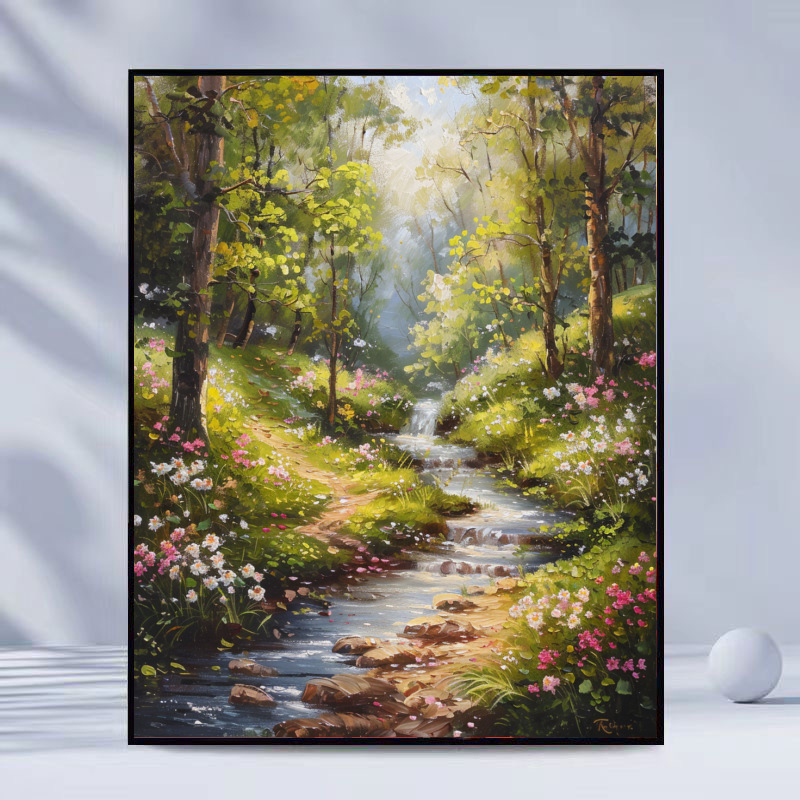 DIY комплект за цифрова маслена живопис — ръчно рисуван по номера, безрамково платно, модерен минималистичен стил, персонализация налична, подходящ за всекидневна