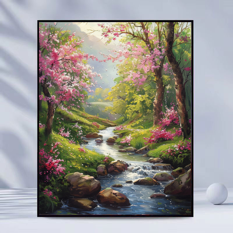 DIY комплект за цифрова маслена живопис — ръчно рисуван по номера, безрамково платно, модерен минималистичен стил, персонализация налична, подходящ за всекидневна