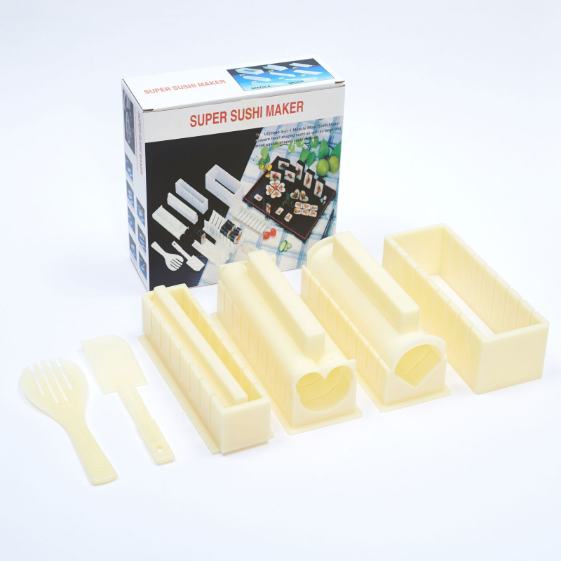 Комплект форми за суши, 10 части – DIY, материал HIPS, корейски стил, възможност за персонализация