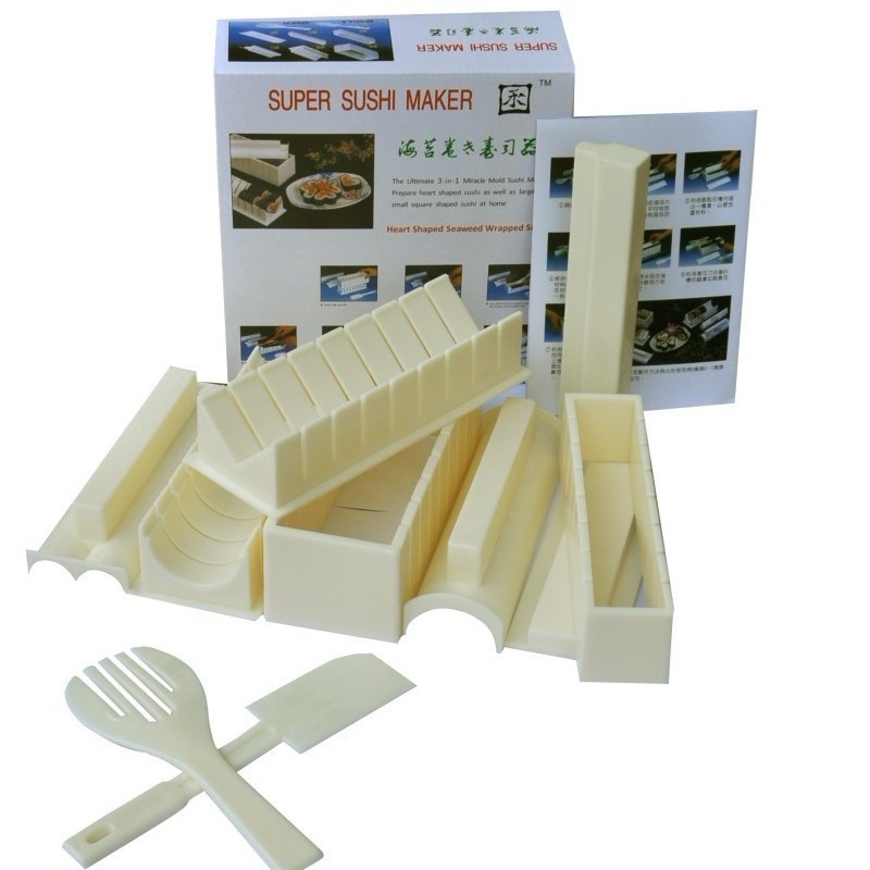 Комплект форми за суши, 10 части – DIY, материал HIPS, корейски стил, възможност за персонализация