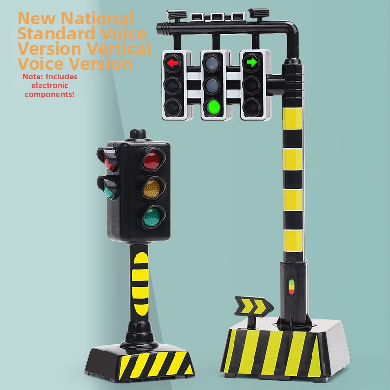 Pārvietojams bērnu satiksmes signāls ar skaņu – izglītojoša rotaļlieta no māla