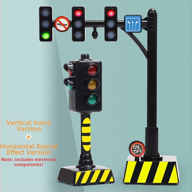 Pārvietojams bērnu satiksmes signāls ar skaņu – izglītojoša rotaļlieta no māla