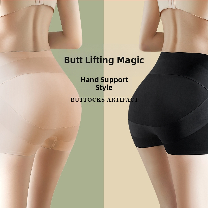 Moterų saugios kelnės su aukštu juosmeniu, megztas nailono audinys, dryžuotas raštas, kirkšnies įdaila 100% medvilnė