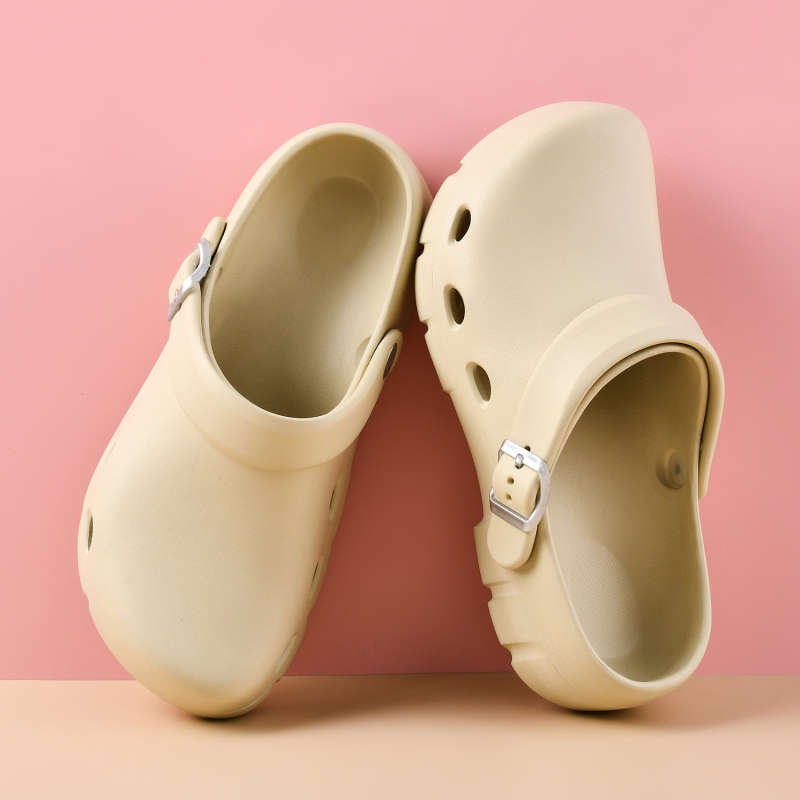 Crocs-στυλ παντόφλες EVA για γυναίκες — εσωτερικές παντόφλες με EVA επάνω μέρος και σόλα, αντιολισθητικές, 3 cm πάχος σόλας