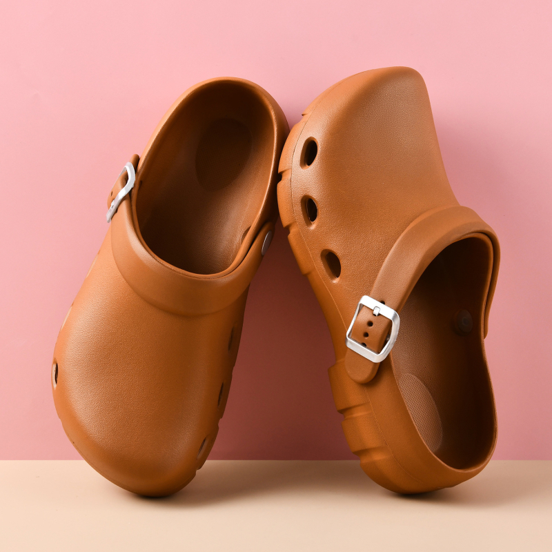 Crocs-στυλ παντόφλες EVA για γυναίκες — εσωτερικές παντόφλες με EVA επάνω μέρος και σόλα, αντιολισθητικές, 3 cm πάχος σόλας