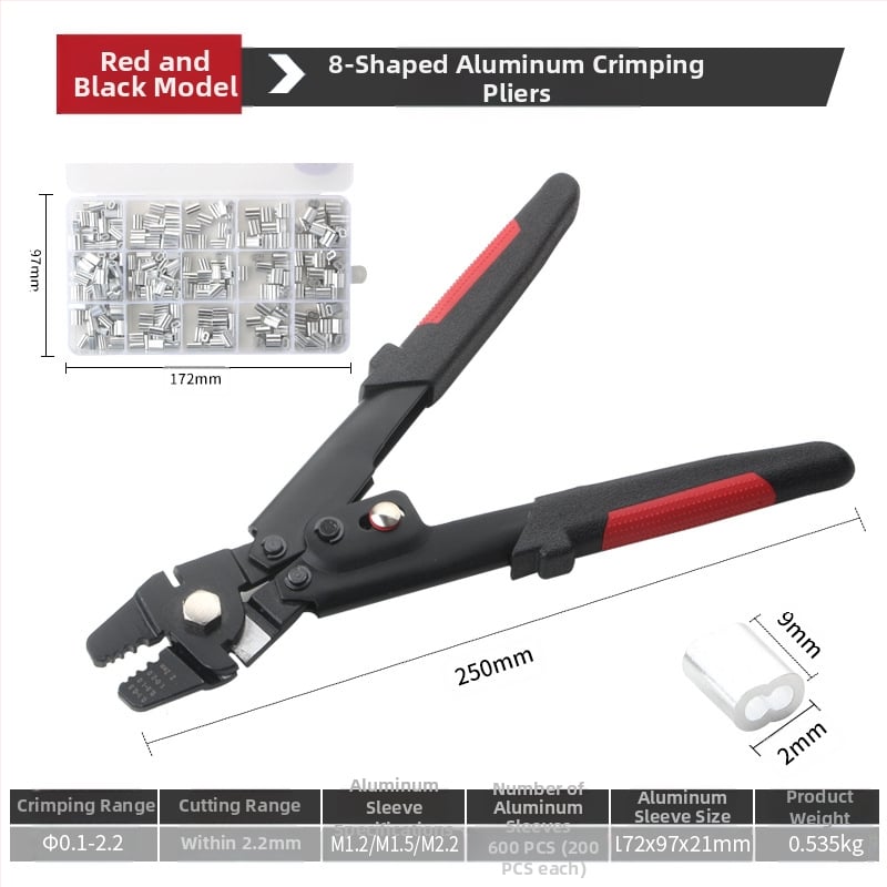 Ovalinės aliuminio kištuvai plieniniam trosui, dviejų angų, 6 g, Ø0,2 mm krimpavimo skersmuo