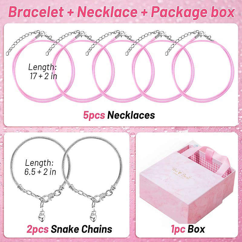 Gyerekeknek készült gyöngy karkötő, Princess sorozat, korona motívum, por kristályok; anyag: ötvözet; felületkezelés: elektroplakítás; minták: szivárvány, flamingó, hold, csillag; korosztály: 6–10 év.