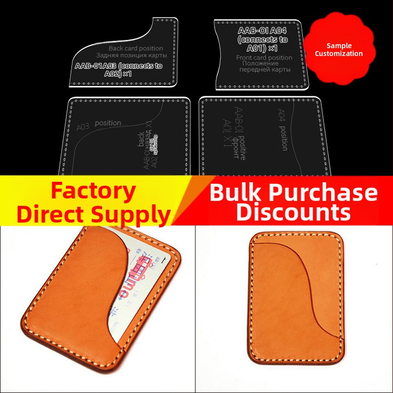 DIY akril sablon kártyatáskára – bőr kézzel készített tervezés