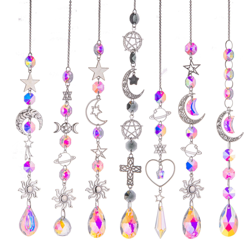 Napfogó készlet K9 kristályötvözetből, geometriai forma, modern minimalista stílus; ajándék lehet születésnapra és diplomaosztóra; alkalmas pároknak és barátoknak