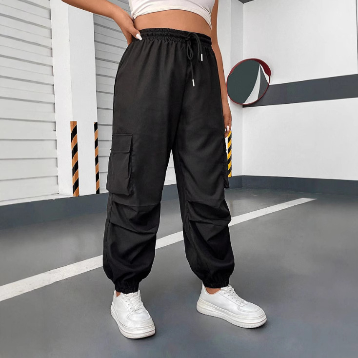 Salopete pentru femei, croi lejer, talie elastică, material Cool Silk Cotton și poliester, iarnă 2024, stil Japonez-Coreean