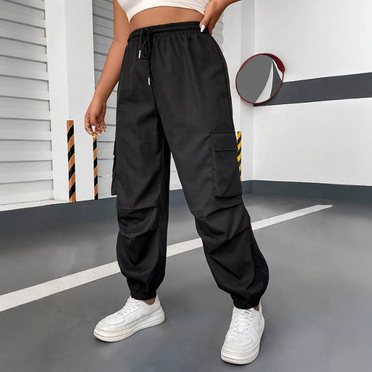 Salopete pentru femei, croi lejer, talie elastică, material Cool Silk Cotton și poliester, iarnă 2024, stil Japonez-Coreean