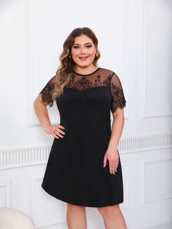 Женска рокля без ръкави, пролет 2025, полиестер с еластан, кръгла яка, средна дължина, елегантен стил