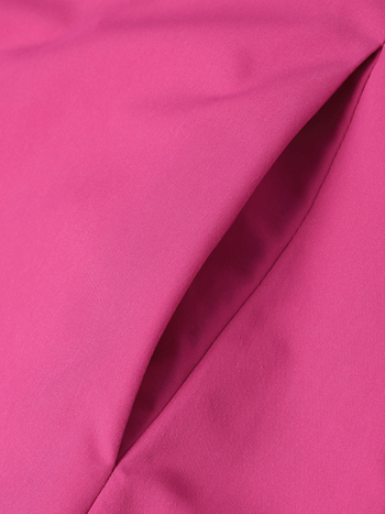 Φόρεμα σε ιαπωνο-κορεατικό casual στυλ με σταθερό γιακά, μίντι μήκους φούστα, πολυεστέρας