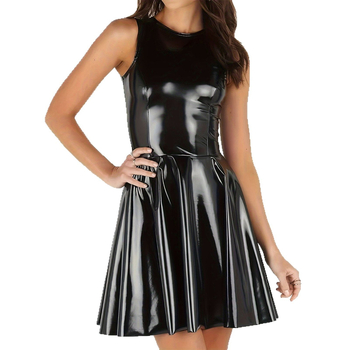 Φόρεμα με φούστα τύπου ομπρέλα, ψηλή μέση, χωρίς μανίκια, κοντή γραμμή