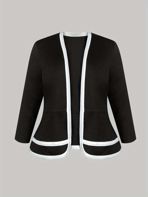 Дамски костюм със сако и рокля, дълги ръкави, елегантен ежедневен стил, есенно издание 2024, полиестер със спандекс (≥95% полиестер)