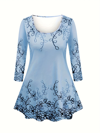 Κοστούμι δύο τεμαχίων με τοπ με μακριά μανίκια και στρογγυλή λαιμόκοψη και φαρδιά παντελόνια, φθινοπωρινή-χειμερινή συλλογή 2024, ύφασμα πολυεστέρα-ελαστάν