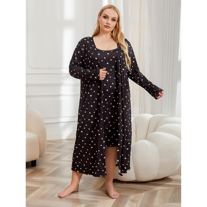 Milk Silk satin dvodijelni set pidžame, poliester 95-100%, lagani materijal 161-180 g/m2, ovratnik U-oblika, dugi rukavi