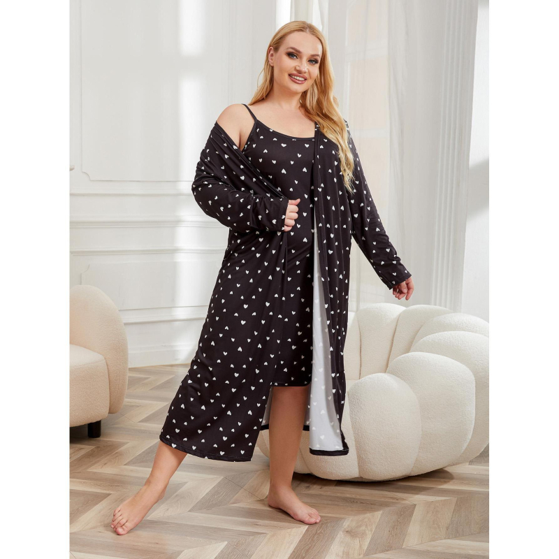 Milk Silk satin dvodijelni set pidžame, poliester 95-100%, lagani materijal 161-180 g/m2, ovratnik U-oblika, dugi rukavi