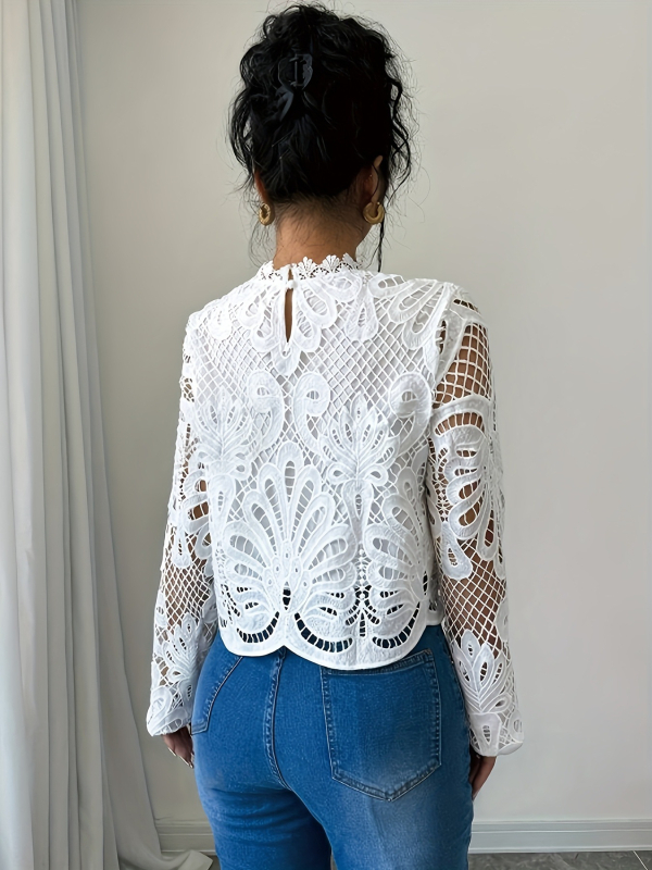 Női poliészter hosszú ujjú T‑póló kerek nyakkal, nyomtatott minta, pulóver-stílus, nyaraláshoz, tavasz 2024