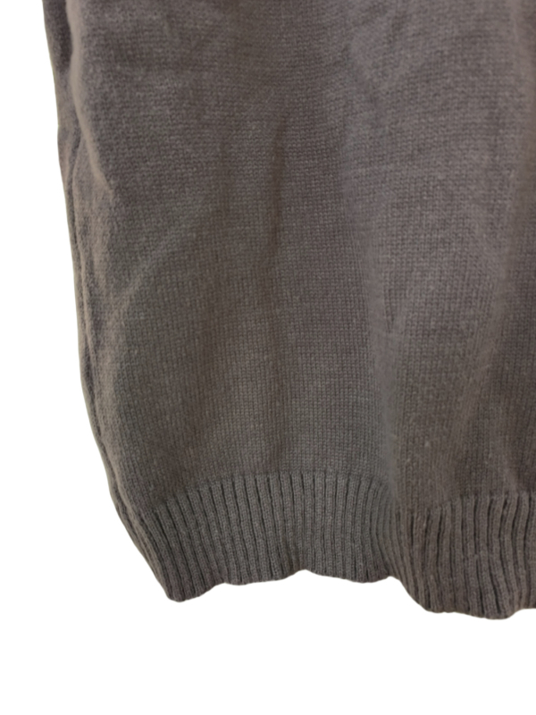 Vesta pentru femei tricotată fără mâneci, stil cardigan, cu buzunare, poliester, croială lejeră, guler deschis, lungime medie