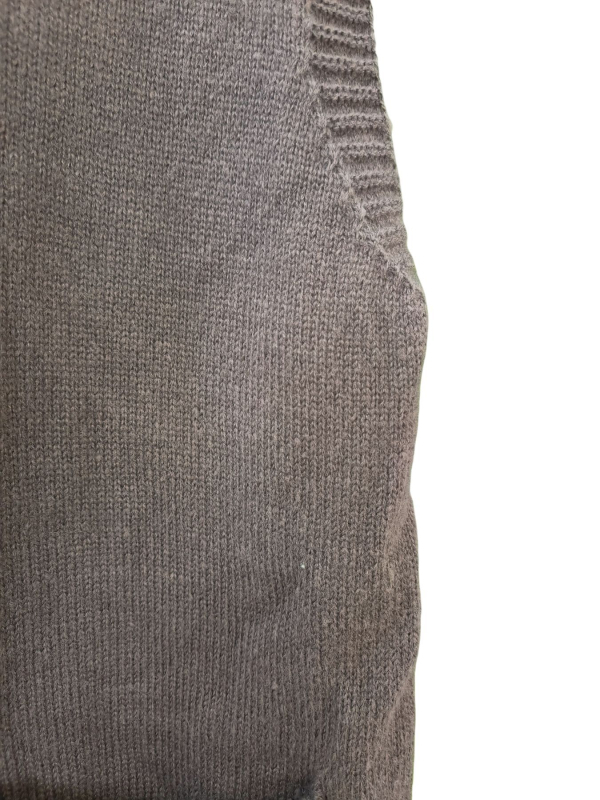 Vesta pentru femei tricotată fără mâneci, stil cardigan, cu buzunare, poliester, croială lejeră, guler deschis, lungime medie